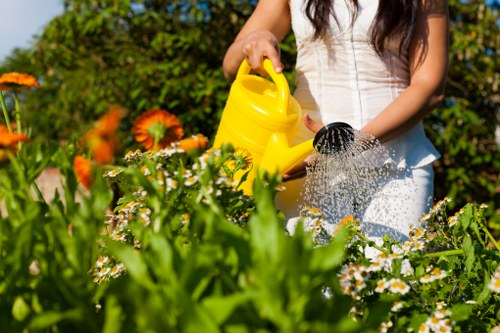 Hard landscaping for garden renovation in Sanderstead